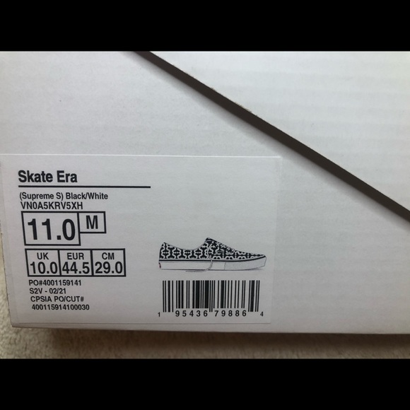 ⚠️SOLD⚠️ Supreme/Vans Monogram S Logo Low “Black” Size 11 - Picture 8 of 10